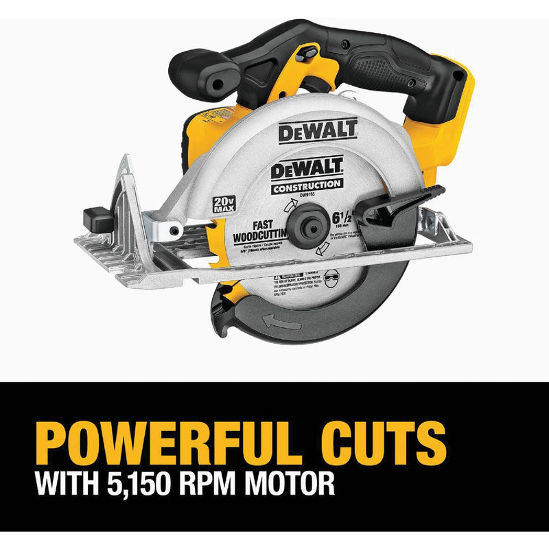 DEWALT 20V MAX 6-1/2 In. Cordless Circular Saw (Tool Only)