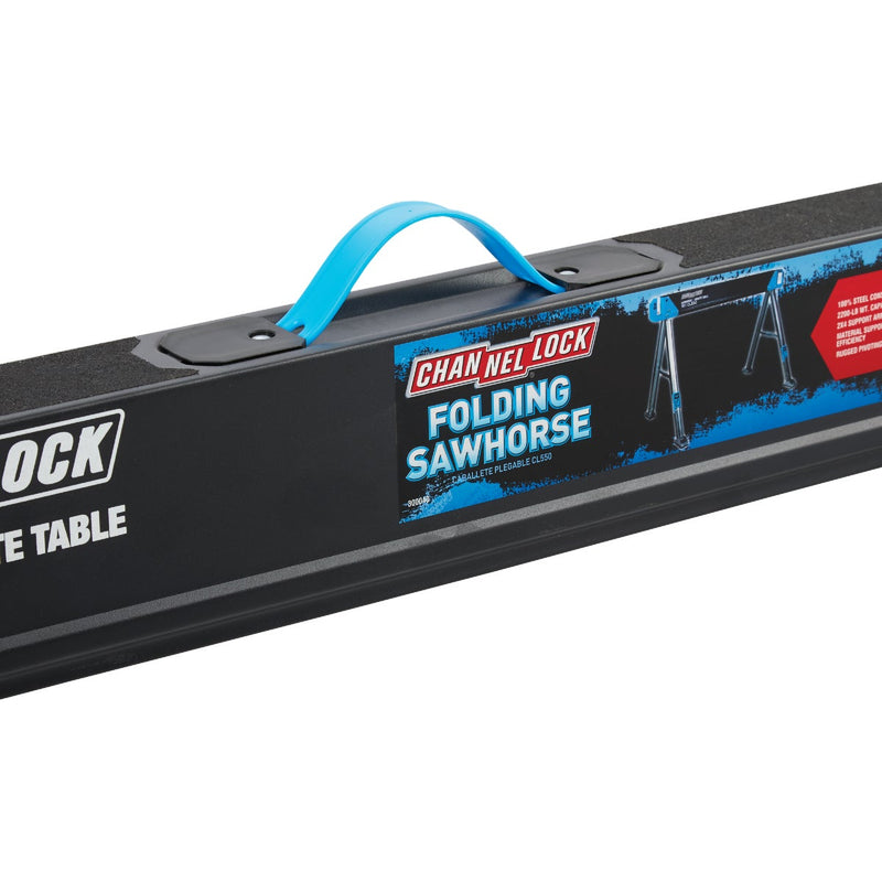 Channellock 46-1/2 In. L Steel Folding Sawhorse, 2200 Lb. Capacity