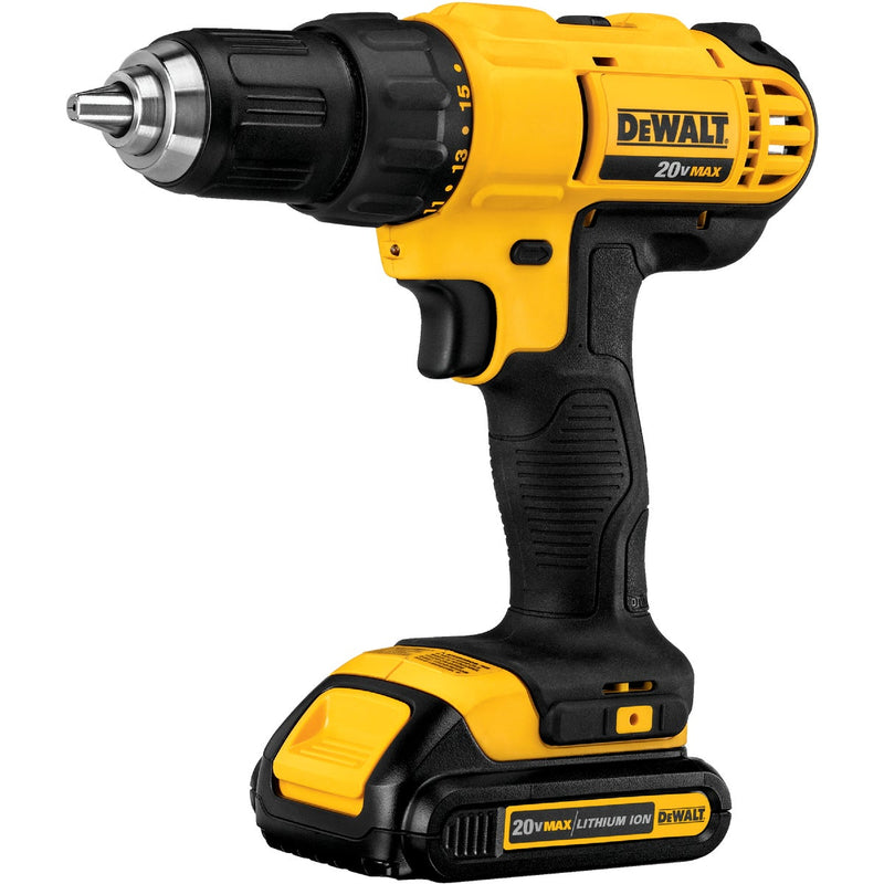 DEWALT 20V MAX 1/2 In. Cordless Drill/Driver Kit with (2) 1.3 Ah Batteries & Charger