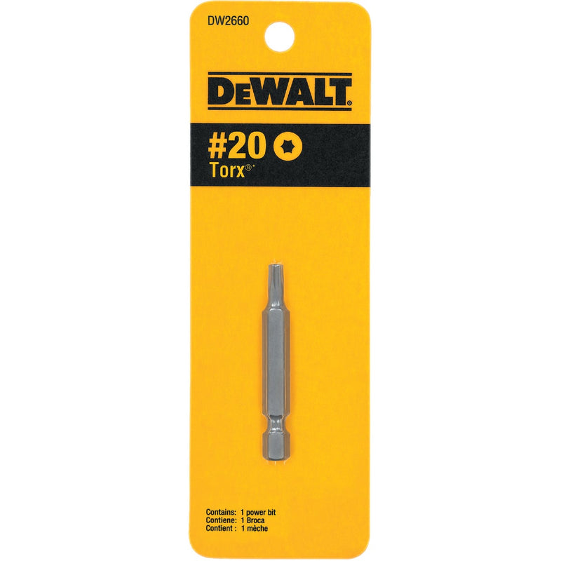 DEWALT T20 TORX 2 In. 1/4 In. Power Screwdriver Bit