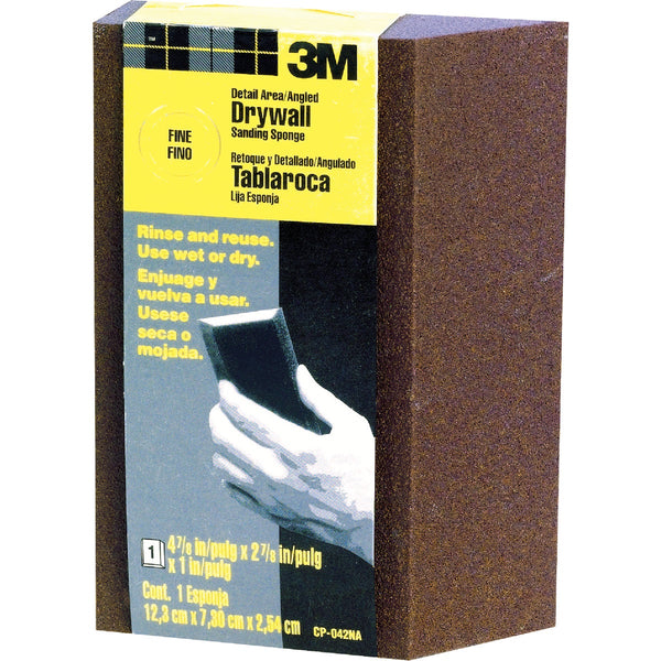 3M 2-7/8 In. x 4-7/8 In. x 1 In. Drywall Sanding Sponge, Fine