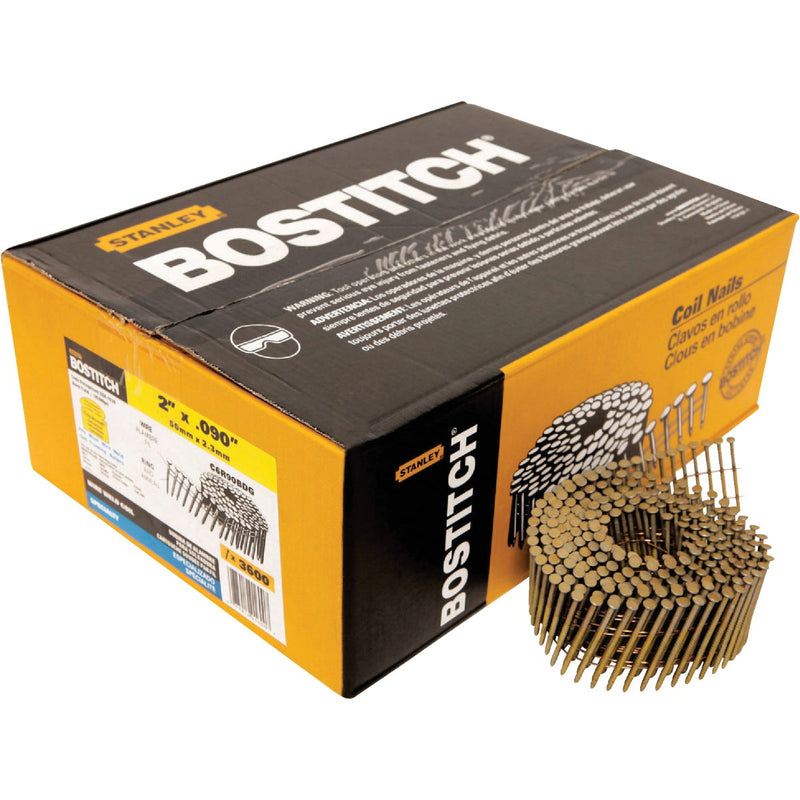 Bostitch 15 Degree Wire Weld Galvanized Coil Siding Nail, 2 In. x .090 In. (3600 Ct.)