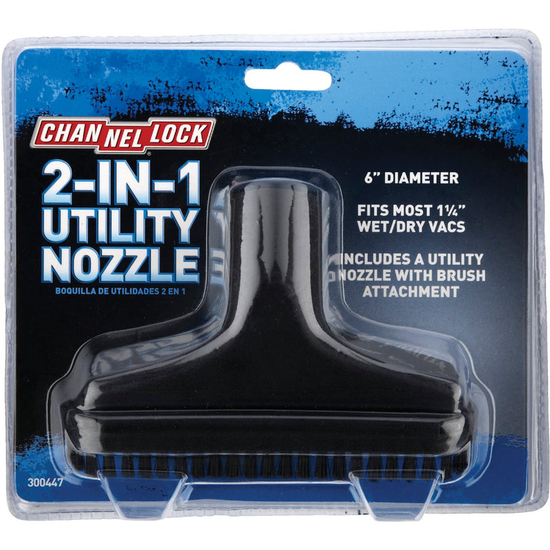 Channellock 1-1/4 In. 2-In-1 Black Plastic Utility Vacuum Nozzle