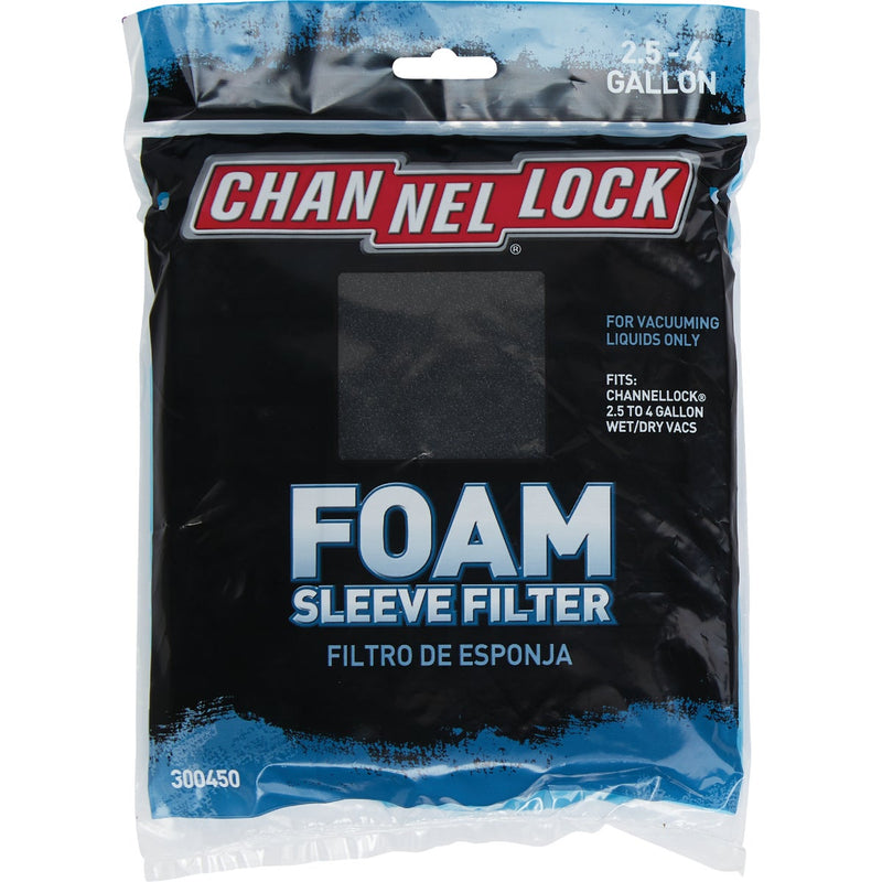 Channellock Foam Standard 2-1/2 to 4 Gal. Wet/Dry Vacuum Filter