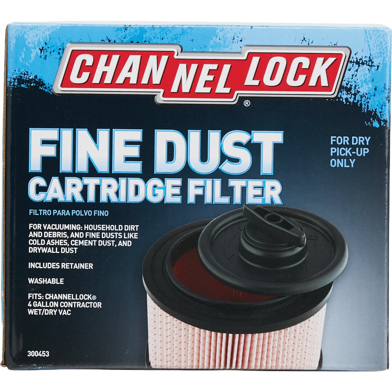 Channellock Cartridge Fine Dust 4 Gal. Vacuum Filter