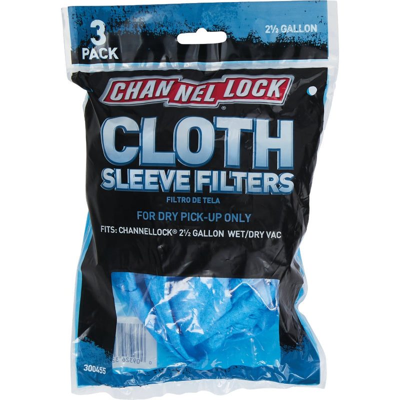 Channellock Cloth Standard Vacuum Filter (3-Pack)