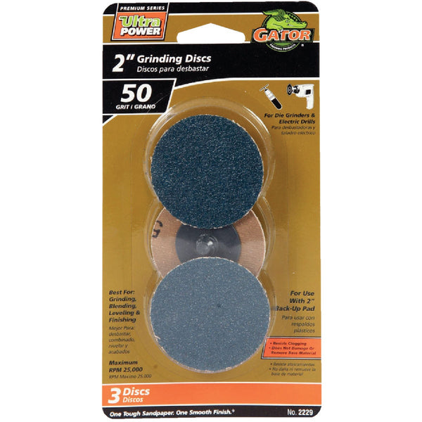 Gator Surface 2 In. 50 Grit Grinding Surface Conditioning Sanding Disc (3-Pack)