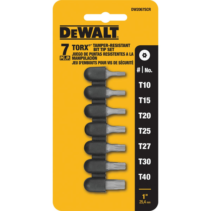 DEWALT 7-Piece Security Torx Screwdriver Bit Set