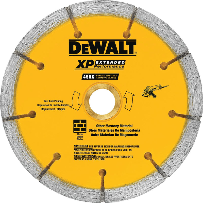 DEWALT Extended Performance 4 In. Tuck Point Segmented Rim Dry/Wet Cut Diamond Blade