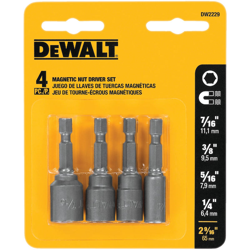 DEWALT 4-Piece Magnetic Nutdriver Bit Set