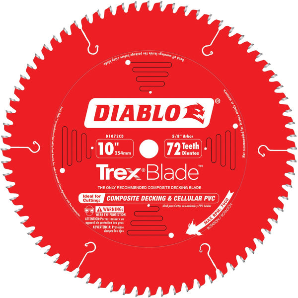 Diablo TrexBlade 10 In. 72-Tooth Circular Saw Blade for Composites & Plastic
