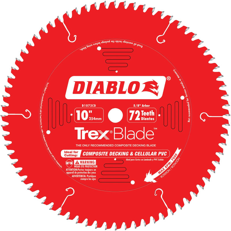Diablo TrexBlade 10 In. 72-Tooth Circular Saw Blade for Composites & Plastic