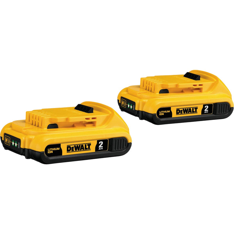 DEWALT 20V MAX Lithium-Ion 2.0 Ah Compact Battery Pack (2-Pack)