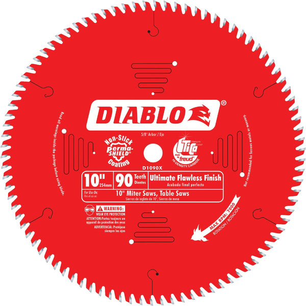 Diablo 10 In. 90-Tooth Flawless Finish Circular Saw Blade