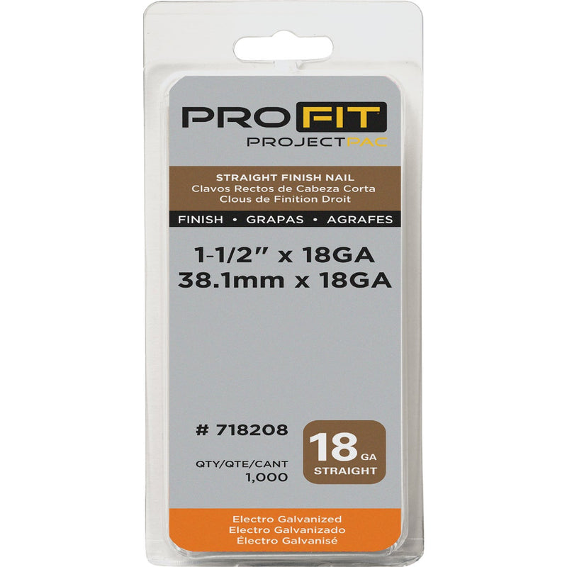 Pro-Fit 1-1/2 In. 18 Gauge Electro Galvanized Brad Nail (1000 Ct.)