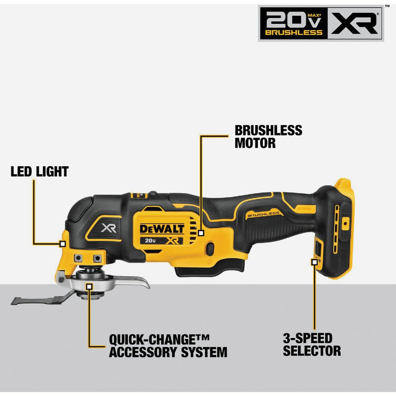 DEWALT 20V MAX XR Brushless Cordless Oscillating Multi-Tool (Tool Only)