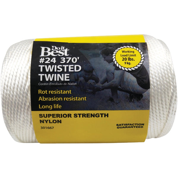 Do it Best #24 x 370 Ft. White Nylon Twisted Twine