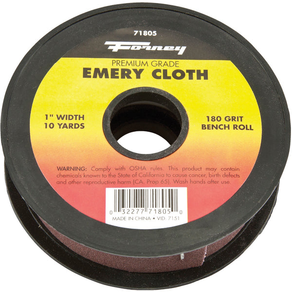 Forney 1 In. W x 10 Yd. L 180 Grit Premium Grade Emery Cloth