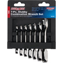 Channellock Standard 12-Point Stubby Ratcheting Combination Wrench Set (7-Piece)