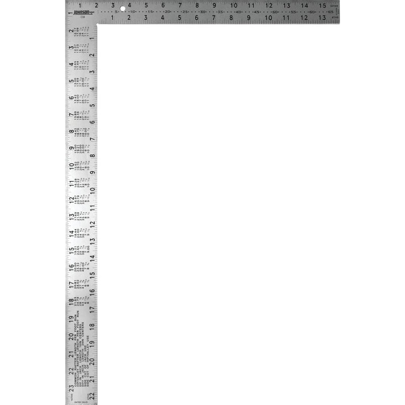 Johnson Level 16 In. x 24 In. Steel Professional Easy-Read Carpenter's Square with Tables