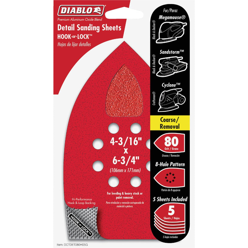 Diablo MegaMouse 80-Grit Sandpaper (5-Pack)