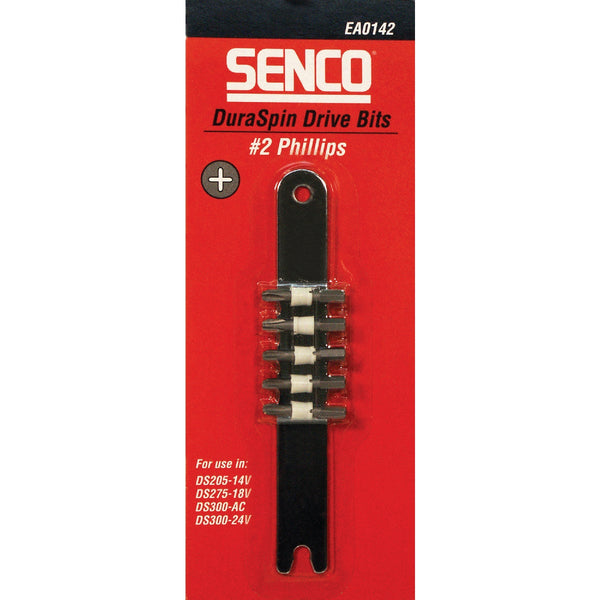 Senco DuraSpin #2 Phillips, DS205-14V, DS275-18V, DS300-AC, DS300-24V Replacement Insert Screwdriver Bit (5-Pack)