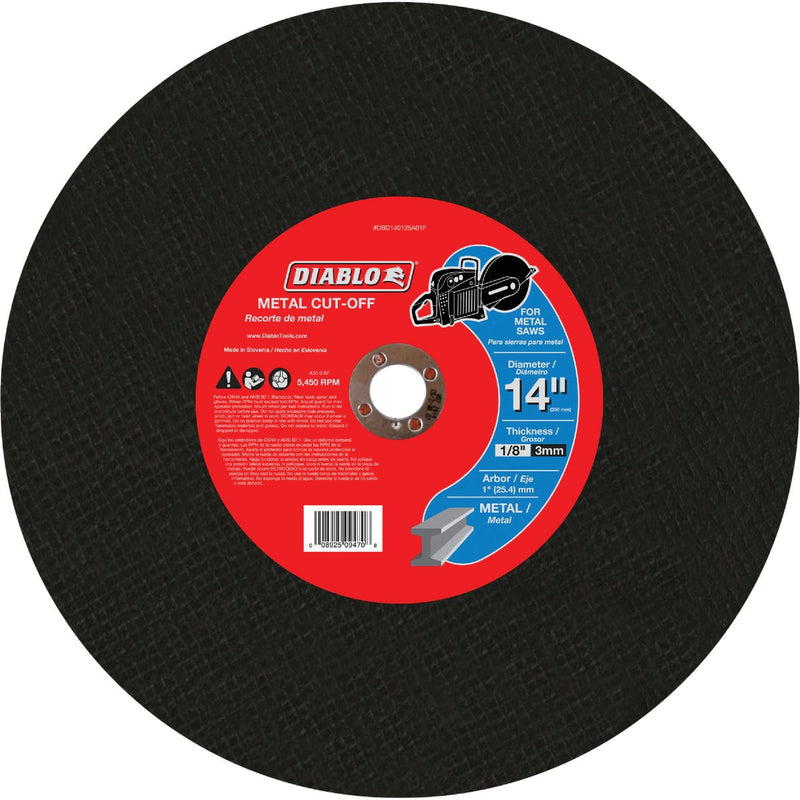 Diablo Type 1 14 In. x 1/8 In. x 1 In. Metal Cut-Off Wheel