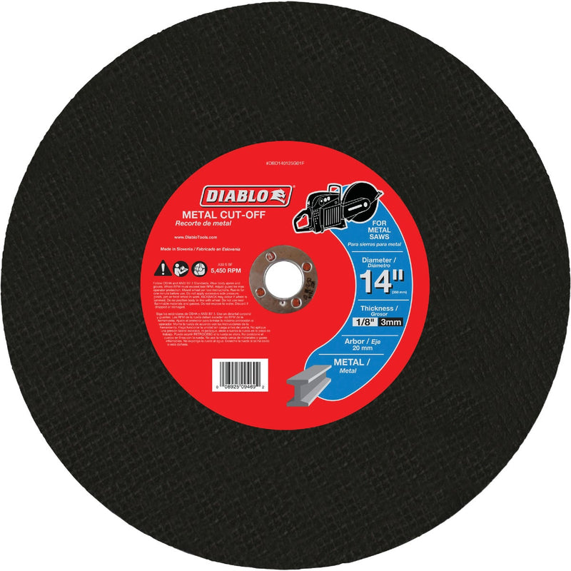 Diablo Type 1 14 In. x 1/8 In. x 20 mm Metal Cut-Off Wheel