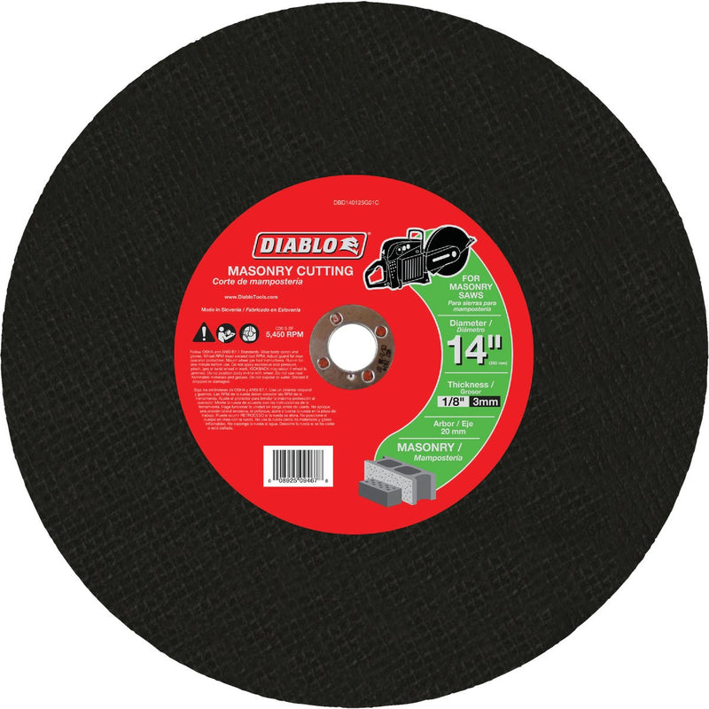 Diablo Type 1 14 In. x 1/8 In. x 20 mm Masonry Cut-Off Wheel