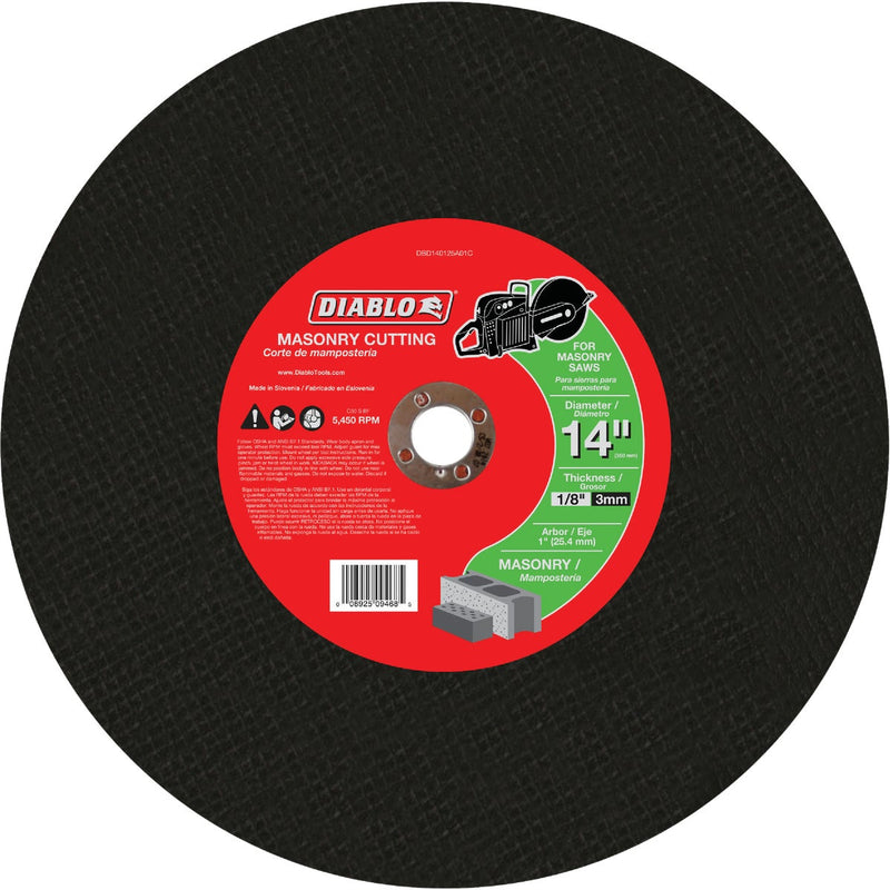 Diablo Type 1 14 In. x 1/8 In. x 1 In. Masonry Cut-Off Wheel