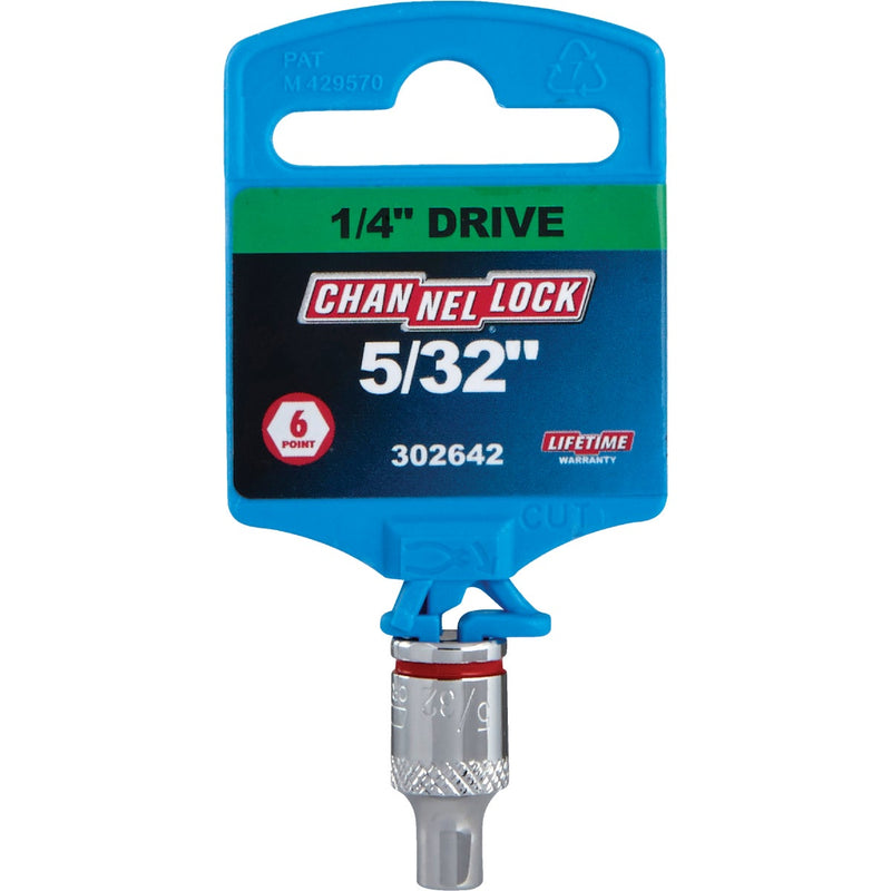 Channellock 1/4 In. Drive 5/32 In. 6-Point Shallow Standard Socket