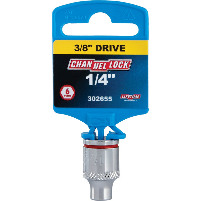 Channellock 3/8 In. Drive 1/4 In. 6-Point Shallow Standard Socket