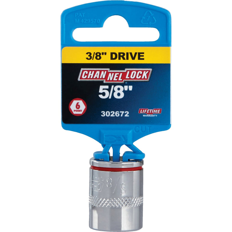 Channellock 3/8 In. Drive 5/8 In. 6-Point Shallow Standard Socket