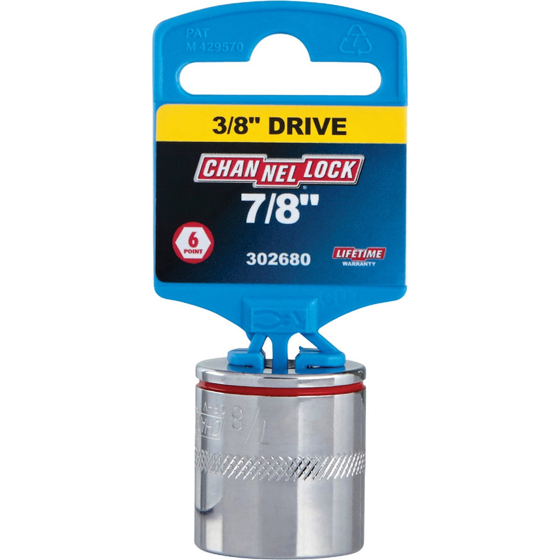 Channellock 3/8 In. Drive 7/8 In. 6-Point Shallow Standard Socket