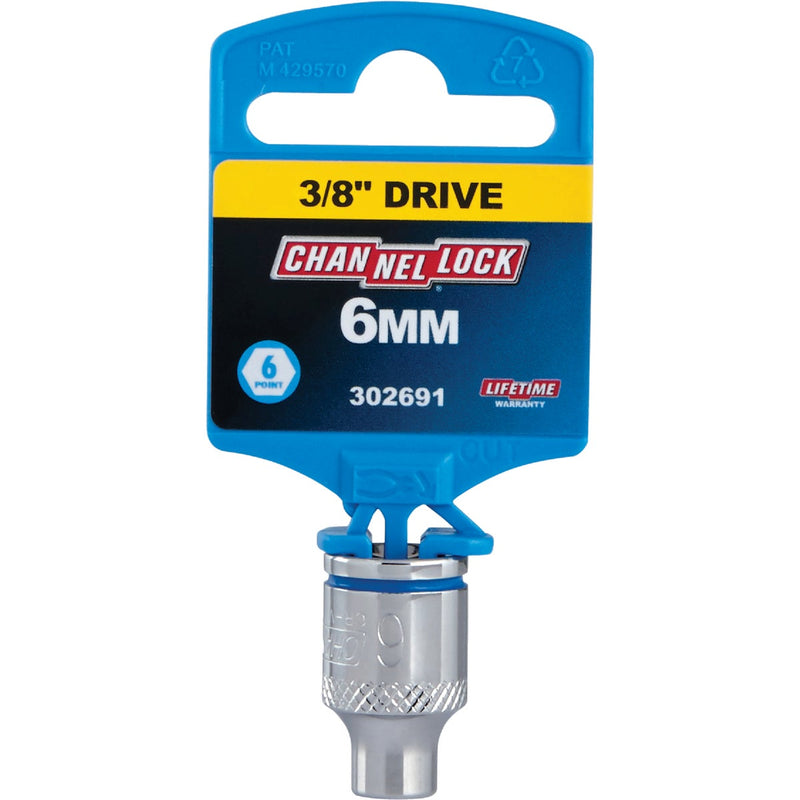 Channellock 3/8 In. Drive 6 mm 6-Point Shallow Metric Socket