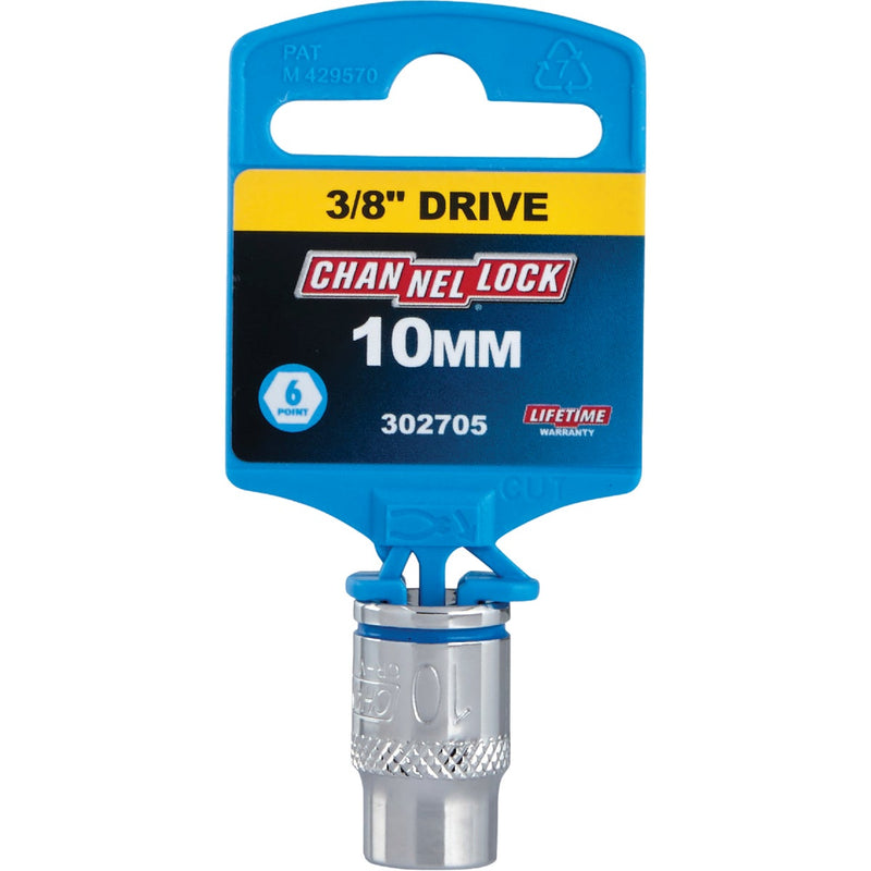 Channellock 3/8 In. Drive 10 mm 6-Point Shallow Metric Socket