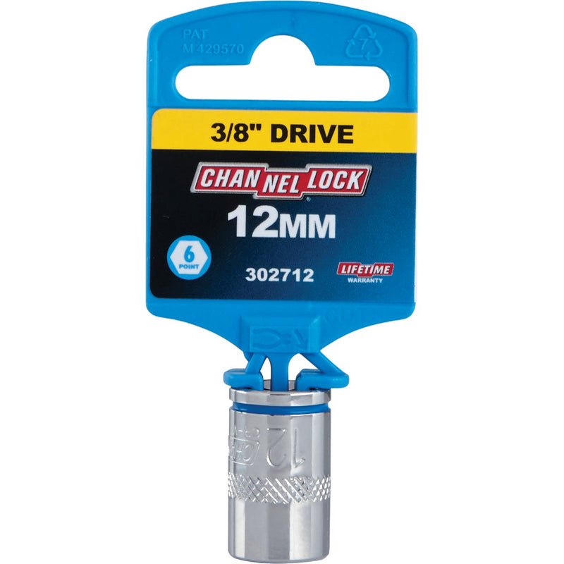 Channellock 3/8 In. Drive 12 mm 6-Point Shallow Metric Socket