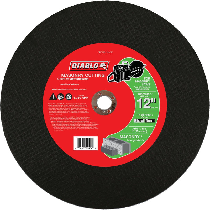 Diablo Type 1 12 In. x 1/8 In. x 1 In. Masonry Cut-Off Wheel