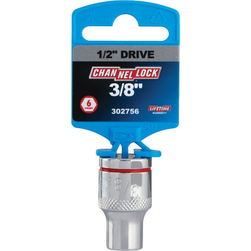 Channellock 1/2 In. Drive 3/8 In. 6-Point Shallow Standard Socket