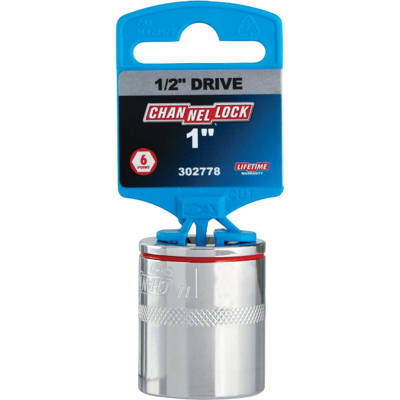 Channellock 1/2 In. Drive 1 In. 6-Point Shallow Standard Socket