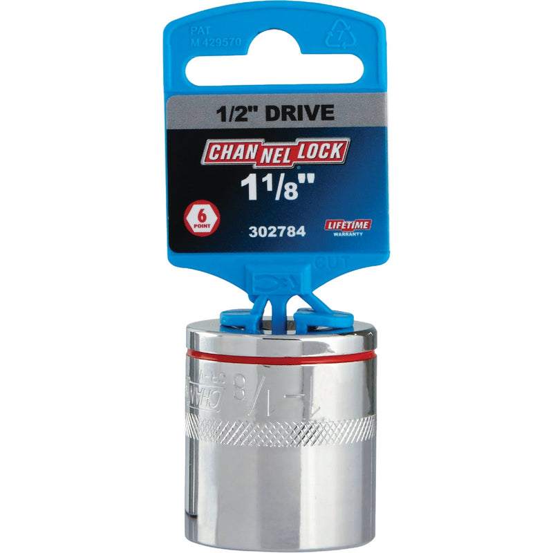 Channellock 1/2 In. Drive 1-1/8 In. 6-Point Shallow Standard Socket