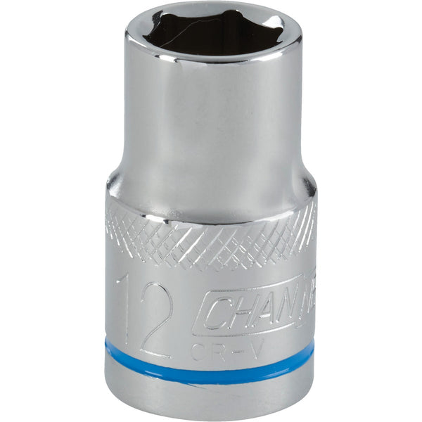 Channellock 1/2 In. Drive 12 mm 6-Point Shallow Metric Socket