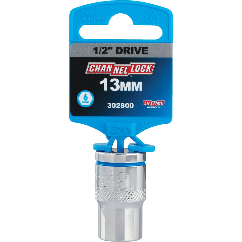 Channellock 1/2 In. Drive 13 mm 6-Point Shallow Metric Socket