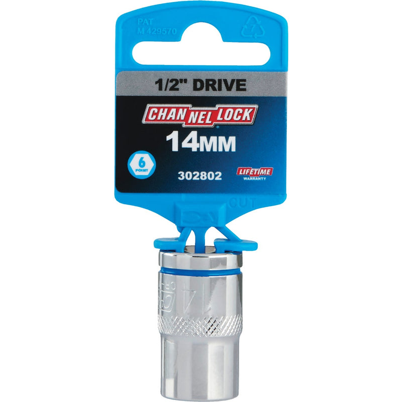 Channellock 1/2 In. Drive 14 mm 6-Point Shallow Metric Socket