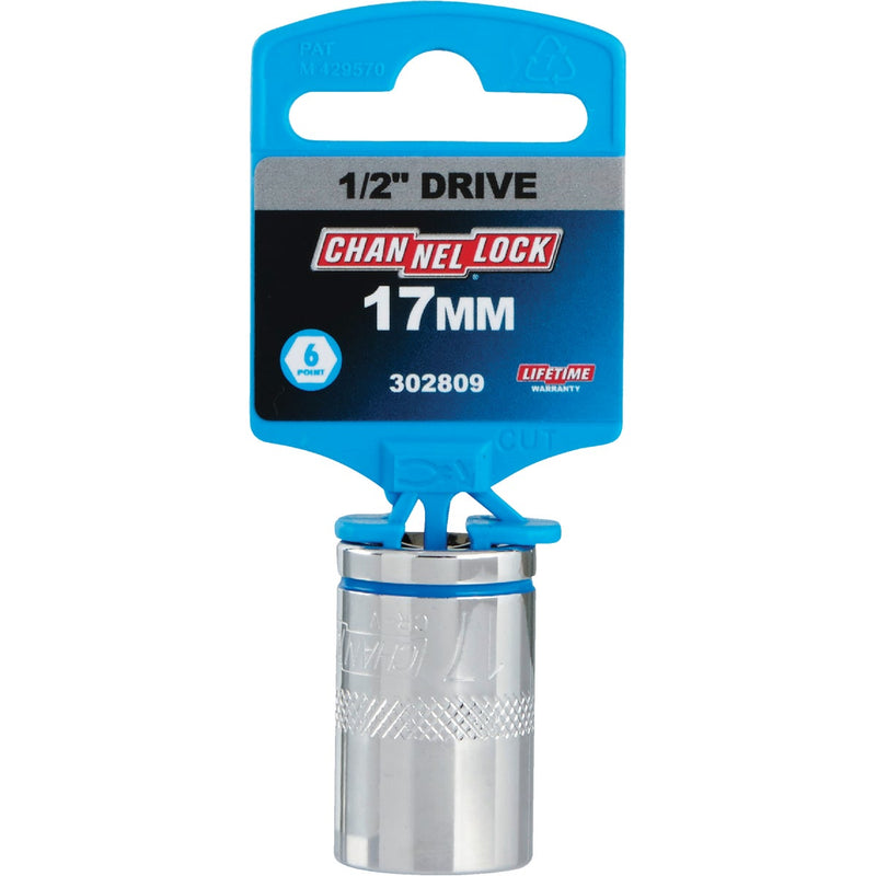 Channellock 1/2 In. Drive 17 mm 6-Point Shallow Metric Socket