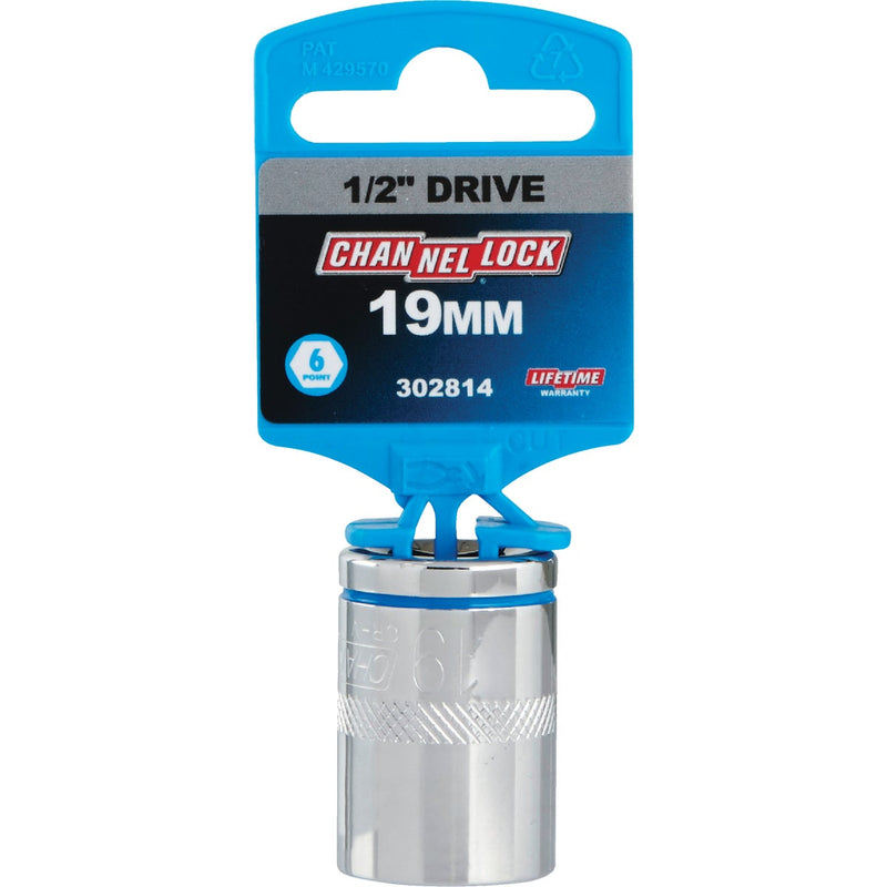 Channellock 1/2 In. Drive 19 mm 6-Point Shallow Metric Socket