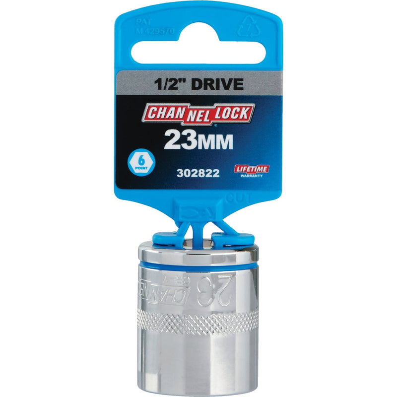 Channellock 1/2 In. Drive 23 mm 6-Point Shallow Metric Socket