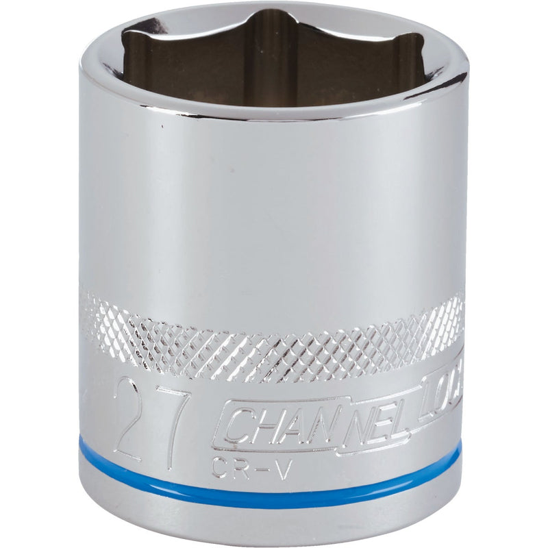 Channellock 1/2 In. Drive 27 mm 6-Point Shallow Metric Socket