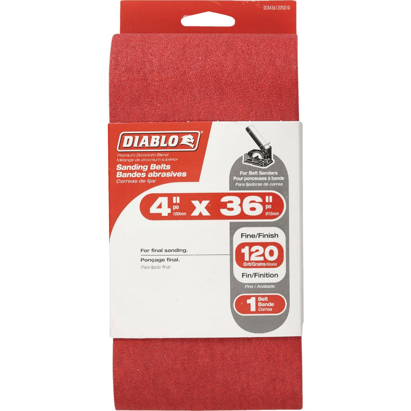 Diablo 4 In. x 36 In. 120 Grit General Purpose Sanding Belt