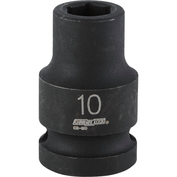 Channellock 1/2 In. Drive 10 mm 6-Point Shallow Metric Impact Socket